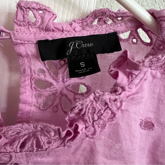 J. Crew Ruffle Eyelet Blouse in Lavender - Picture 4 of 9